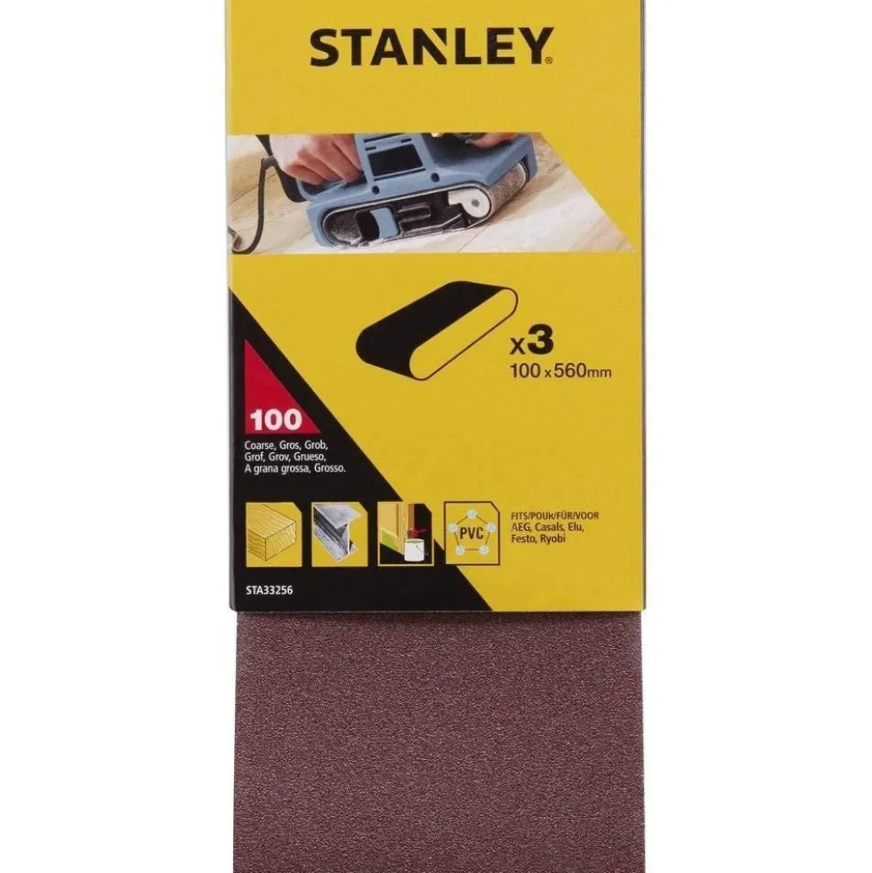 Cintas de Lixa 100x560mm Grão 80 Stanley STA33251-XJ