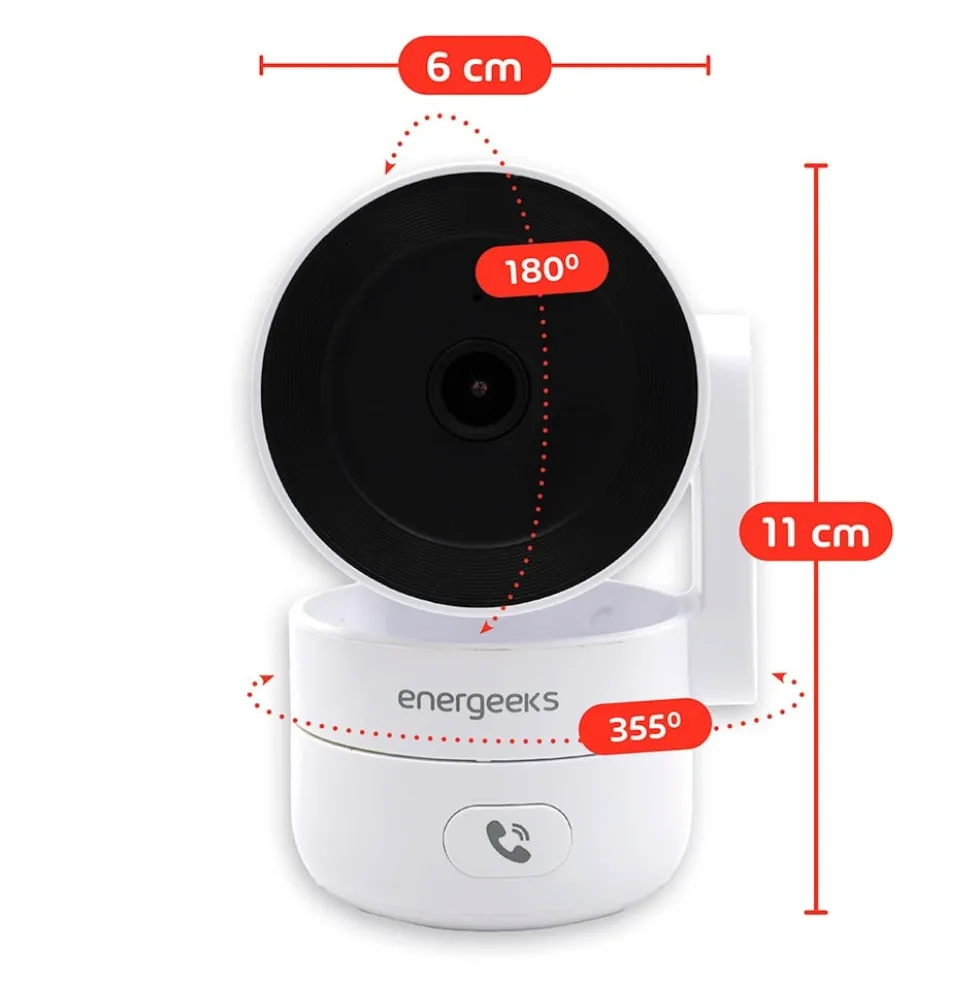 Câmara 5G Wifi 6 Ultra HD Sentinel Pro Energeeks EG-CIP006