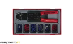Conjunto de Alicate de cravar com terminais Teng Tools TTCP121