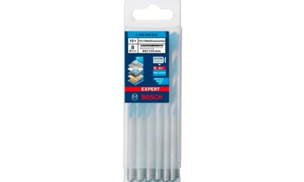 Conjunto de 10 Brocas EXPERT CYL-9 MultiConstruction Bosch