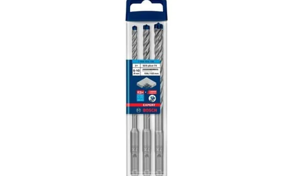 Conjunto de 3 Brocas P/ Martelo EXPERT SDS-PLUS 7X 6-10 mm Bosch 2608900196