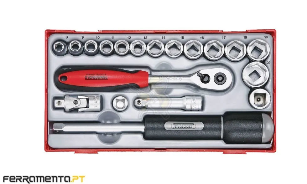 Conjunto de chaves de caixa 3/8'' Teng Tools TT3819
