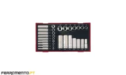 Conjunto de chaves regulares longas AF de 1/4" e 3/8" Teng Tools TTAF32