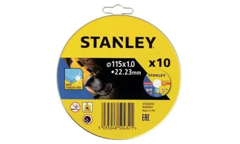 Conjunto de Discos de Corte 115mm – 10Uni Stanley STA38252-XJ