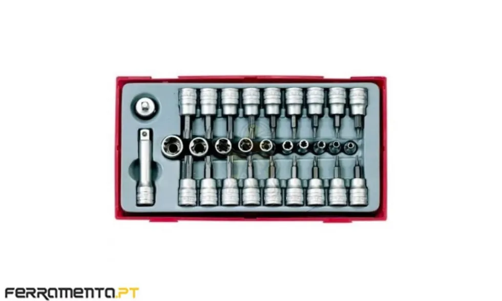 Conjunto de peças de quadra TX, TPX, TX-E, 1/4 e 3/8 Teng Tools TTTX30