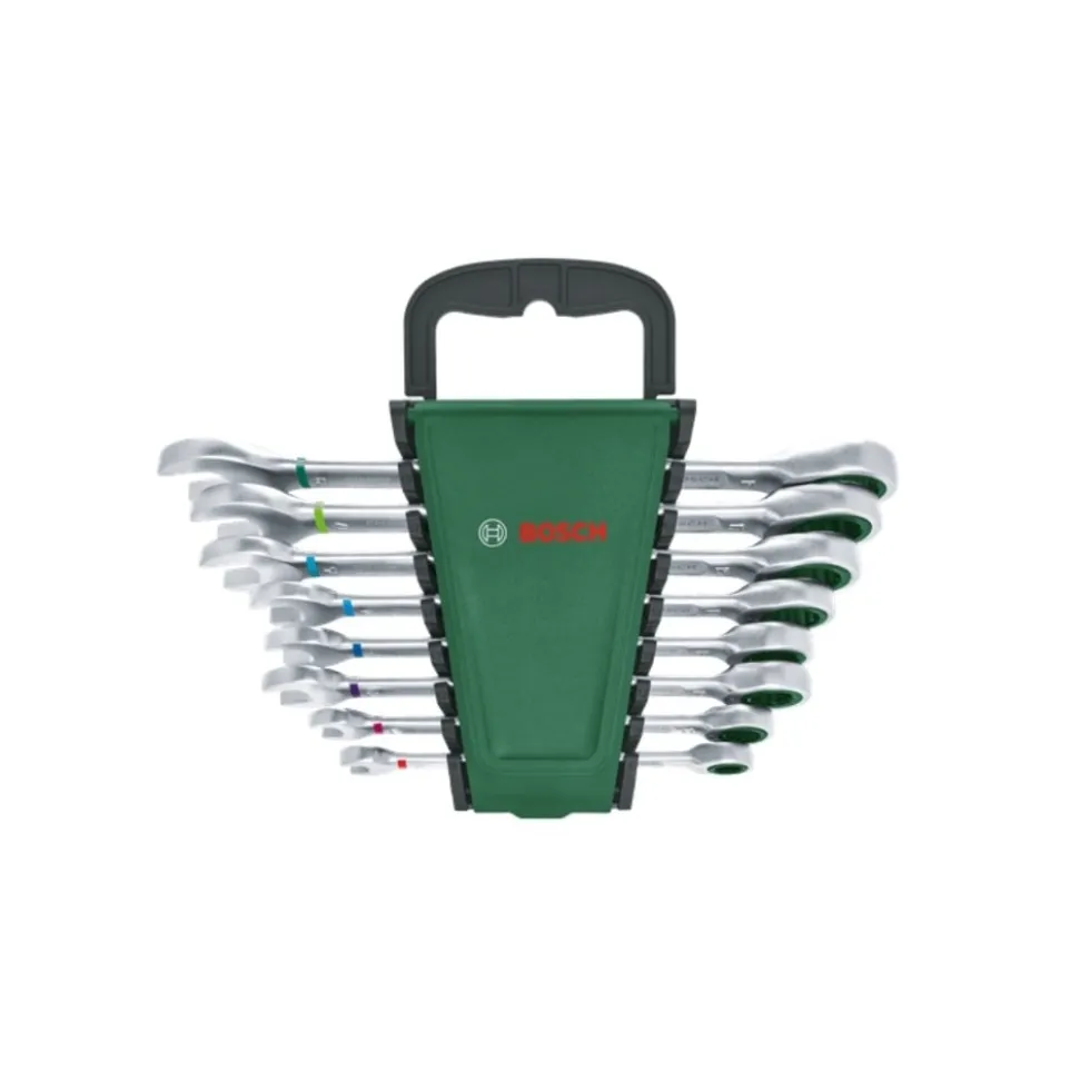 Conjunto HT de 8 chaves combinadas com catraca Bosch 1600A027PS