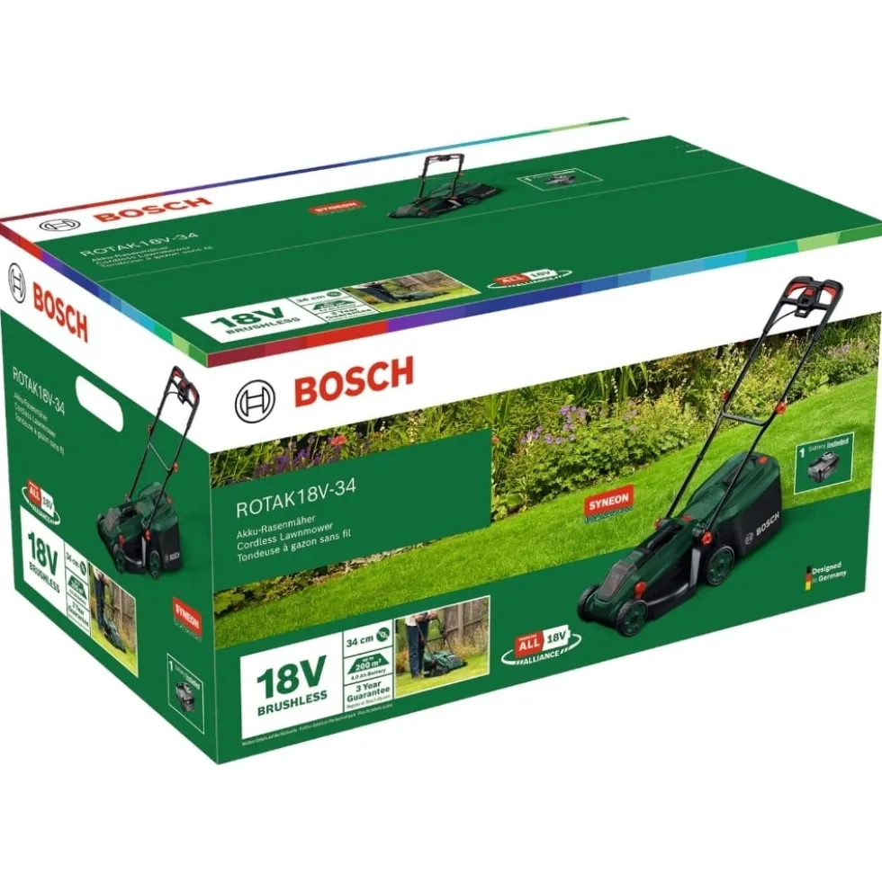 Corta-relvas sem fio ROTAK18V-34 Bosch 06008B9N01