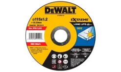 DeWalt Disco de Corte Plano INOX com Grão Profissional de Óxido de Alumínio Thin Cut 115 x 1.2 x 22.23mm