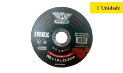 Disco Corte p/ Metal e Inox 125x1.0x22.2mm Great Tool ACDA12510