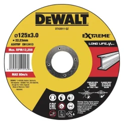 Disco De Corte Côncavo E Alto Desempenho Para Metal-OSA 125x3mm Dewalt DT43911-QZ