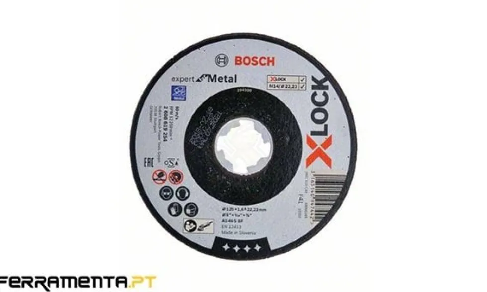 Disco de Corte 125mm X-LOCK Expert P/ Metal Bosch 2608619254