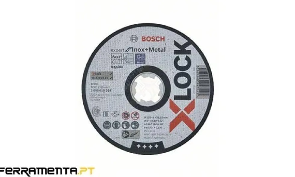 Disco de Corte 125mm X-LOCK Expert P/ Metal Bosch 2608619264