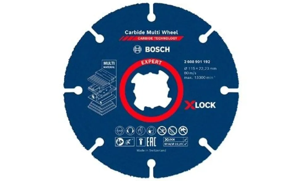 Disco de corte X-LOCK EXPERT Multi Wheel 115mm 10un Bosch 2608901194