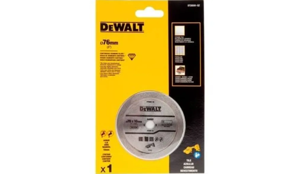 Disco de Diamante Continuo p/ Corte de Cerâmica 76mm Dewalt DT20591-QZ
