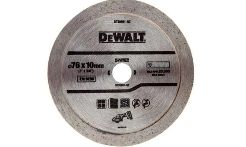 Disco de Diamante Continuo p/ Corte de Cerâmica 76mm Dewalt DT20591-QZ