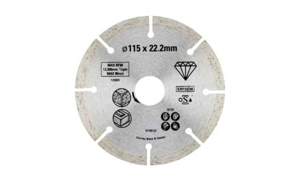 Disco de Diamante 115mm p/ Pedra Stanley STA38162-XJ