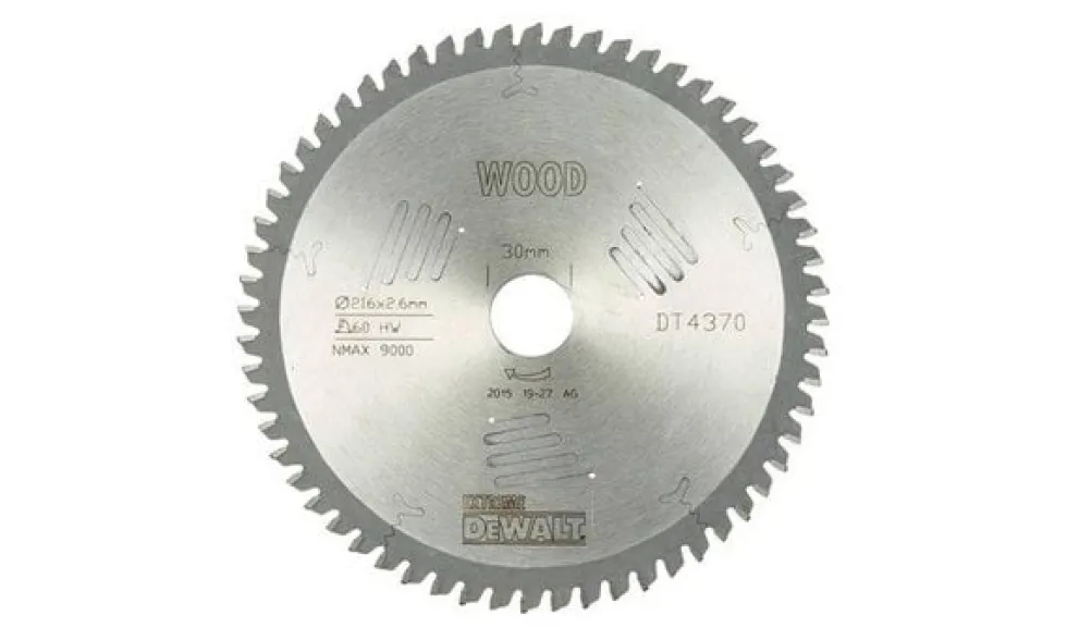 Disco de Serra Circular P/ Madeira 216mm Dewalt DT4370-QZ