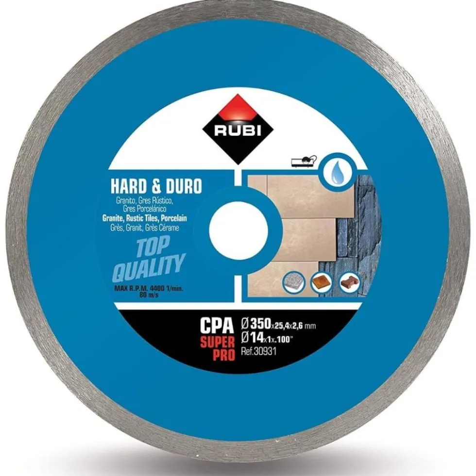 Disco Diamantado p/ Cerâmica e Granito CPA 350 SUPERPRO Rubi 30931