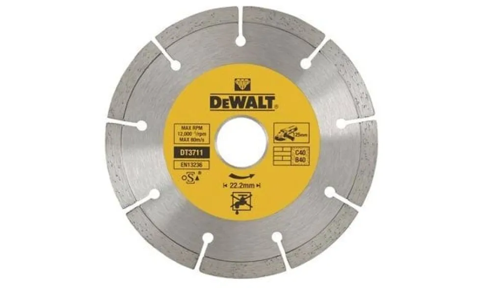 Disco Diamantado Segmentado P/ O Corte A Seco 125x7mm Dewalt DT3711-QZ