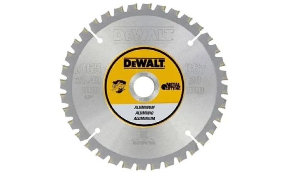Disco Para Alumínio 165 x 20 mm Dewalt DT1911-QZ