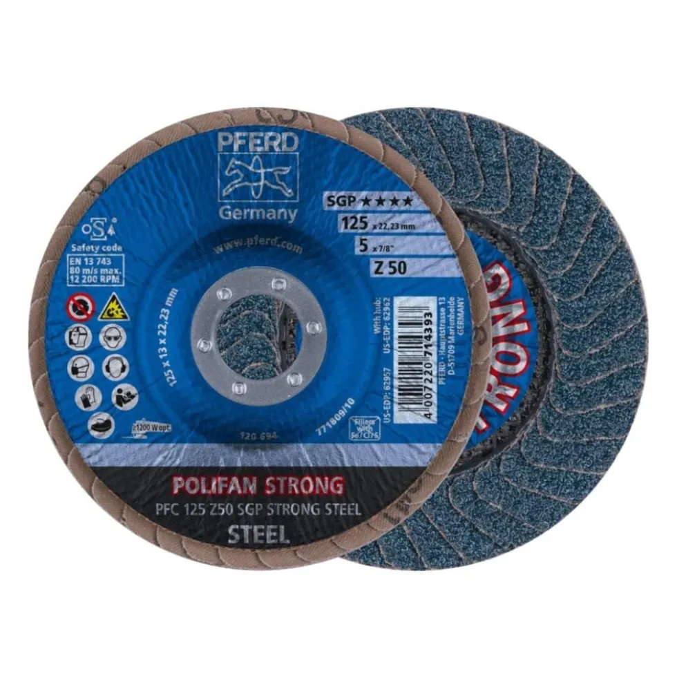 DISCO POLIFAN CONICO PFC 125 Z 50 SG STRONG/22,23 PFERD 4007220777893