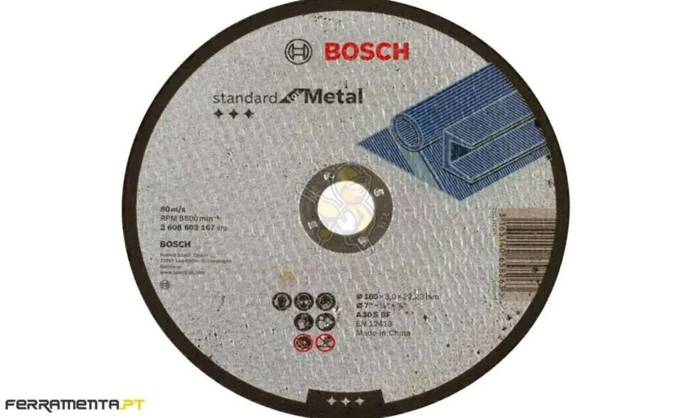 Discos Abrasivos de Corte Metal 180x 3.0x 22.23 mm