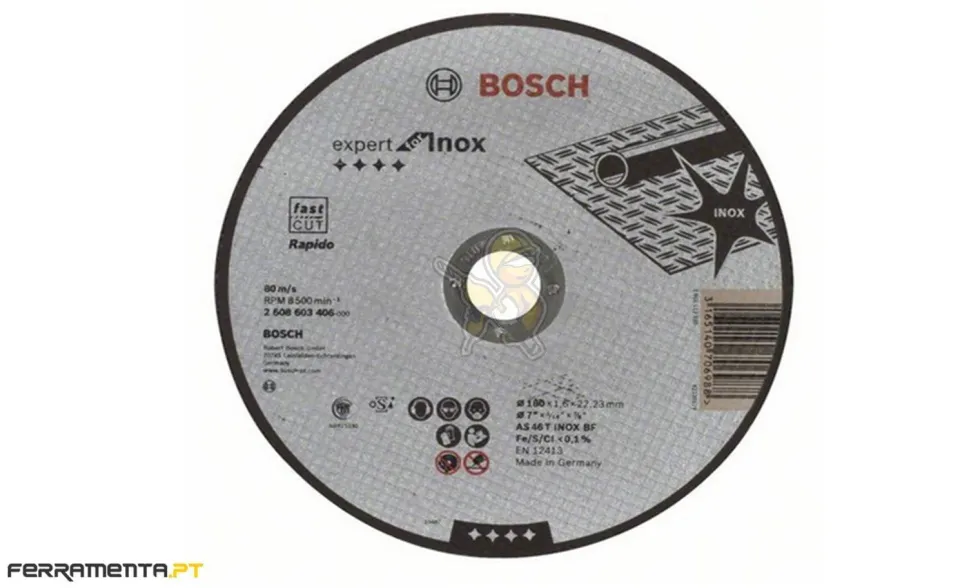 Discos de Corte direito p/ Inox 180x1,6x22.23 mm Bosch