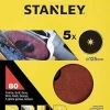 Discos de Lixa 125mm G80 p/ Rebarbadora Stanley STA32190-XJ
