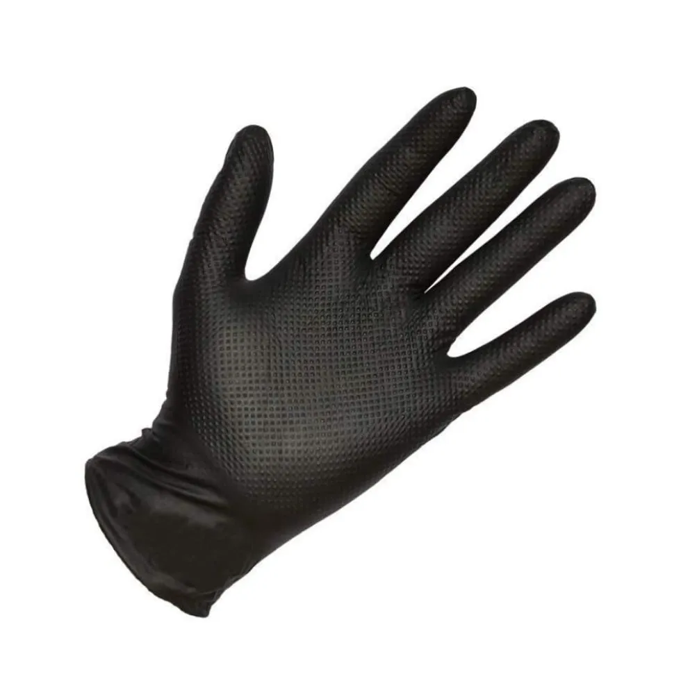 Dispensador de Luvas Vulcão Pretas Diamante 50Uni – S Mundo Guante 9980S