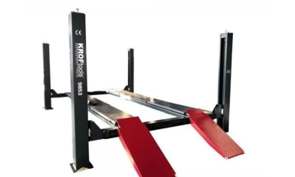 Elevador Automóvel 4 Colunas 4.5T Plataforma Lisa Kroftools 9853