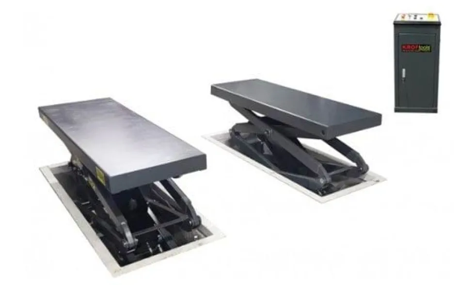 Elevador Automóvel de Tesoura Embutido Hidráulico 3.5T 220V Kroftools 9810MO