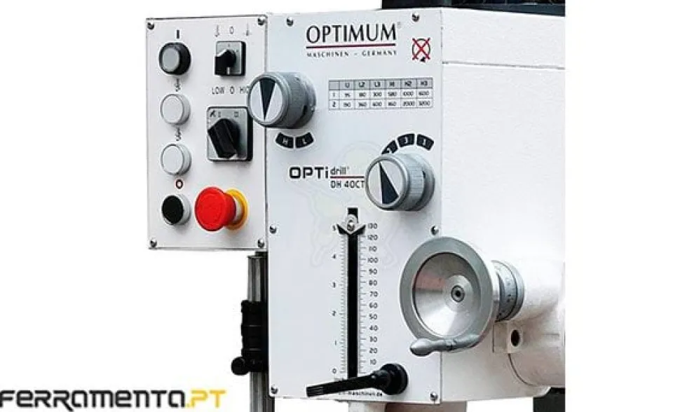 Engenho de Furar de Coluna 400V C/ Mesa Optimum DH 40CT