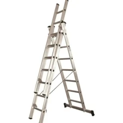 Escada Alumínio Tripla L66 Degrau Quadrado 4+4+4Litan A10013040