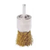 Escova Aço c/ Perno T/ Brocha Arame Ondulado Latonado EAPB-L MacFer 24mm (bls) 025.0017