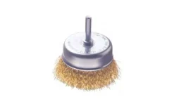 Escova Aço c/ perno t/ Taça Arame Ondulado Latonado EAPT-L MacFer 75mm (bls) 025.0014