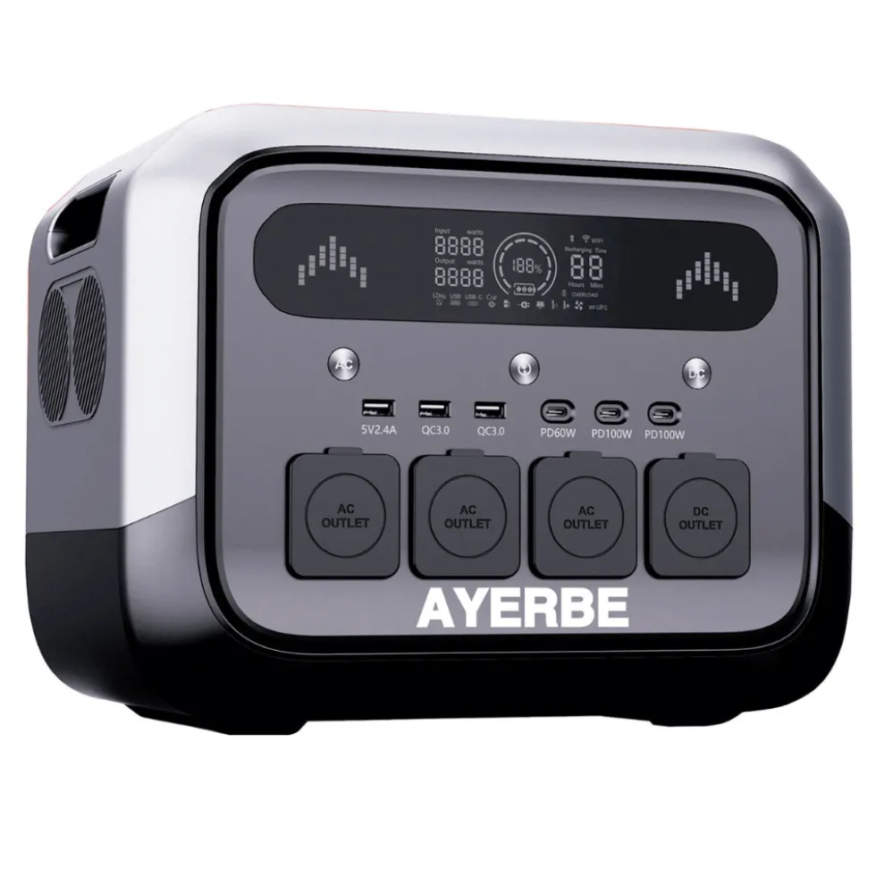 Estação Portátil de Energia AY-1024Wh / 1200W Ayerbe 5447010