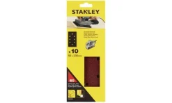 Folhas de Lixa Perfuradas 93x230mm G60 – 10Uni Stanley STA31100-XJ