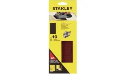 Folhas de Lixa 1/3 93x230mm G60 - 10Uni Stanley STA31060-XJ