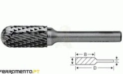 Fresa Cilíndrica Redonda Ø6mm Bahco C0616M06
