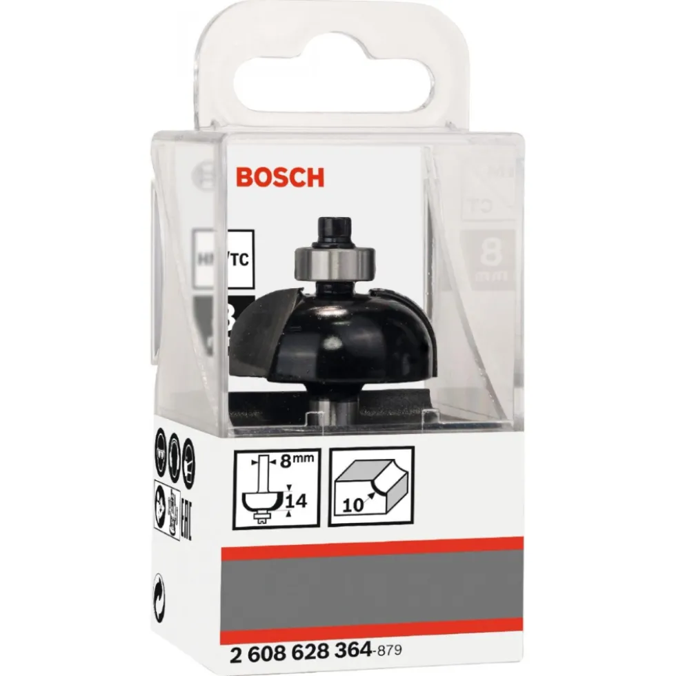 Fresa Meia-Cana Com Guia 8x 14mm Bosch 2608628364