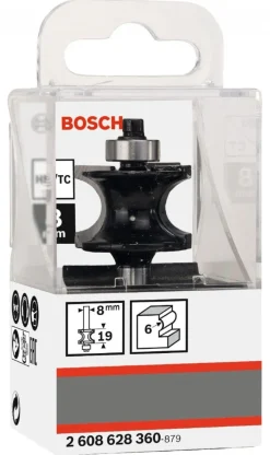 Fresa Meia-Cana Redonda 8x 6 x 19mm Bosch 2608628360