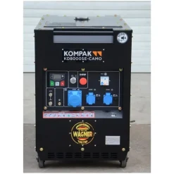 Gerador Diesel Silenc. 6,3 Kw 230 V Depósito 28L Kompak KD8000SE CAMO