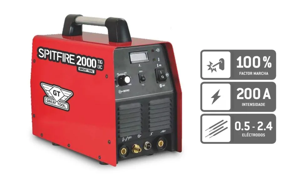 Great Tool Aparelho de Soldar Spitfire TIG DC 2000 HF