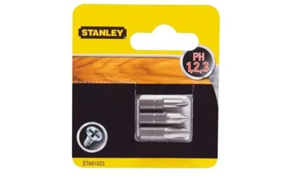 Jogo de 3 Bits Ph 25mm Stanley STA61023-XJ