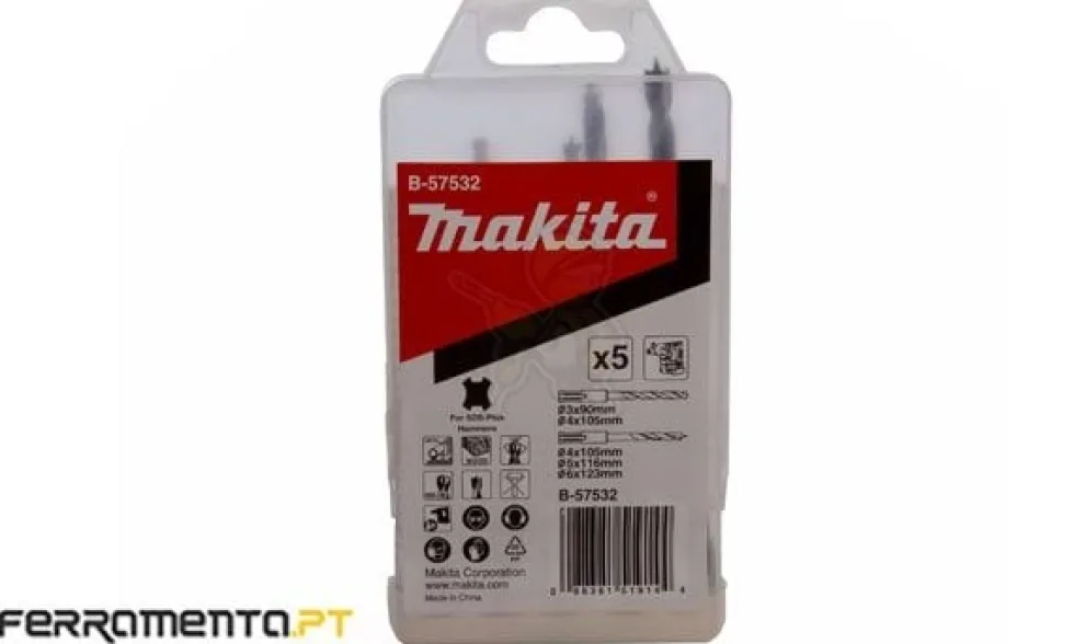 Jogo de Brocas SDS-Plus 5UN Makita B-57532