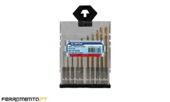 Jogo de Brocas TIT HSS com pontas 1/4" 10 Pcs King Tony 11101SQ