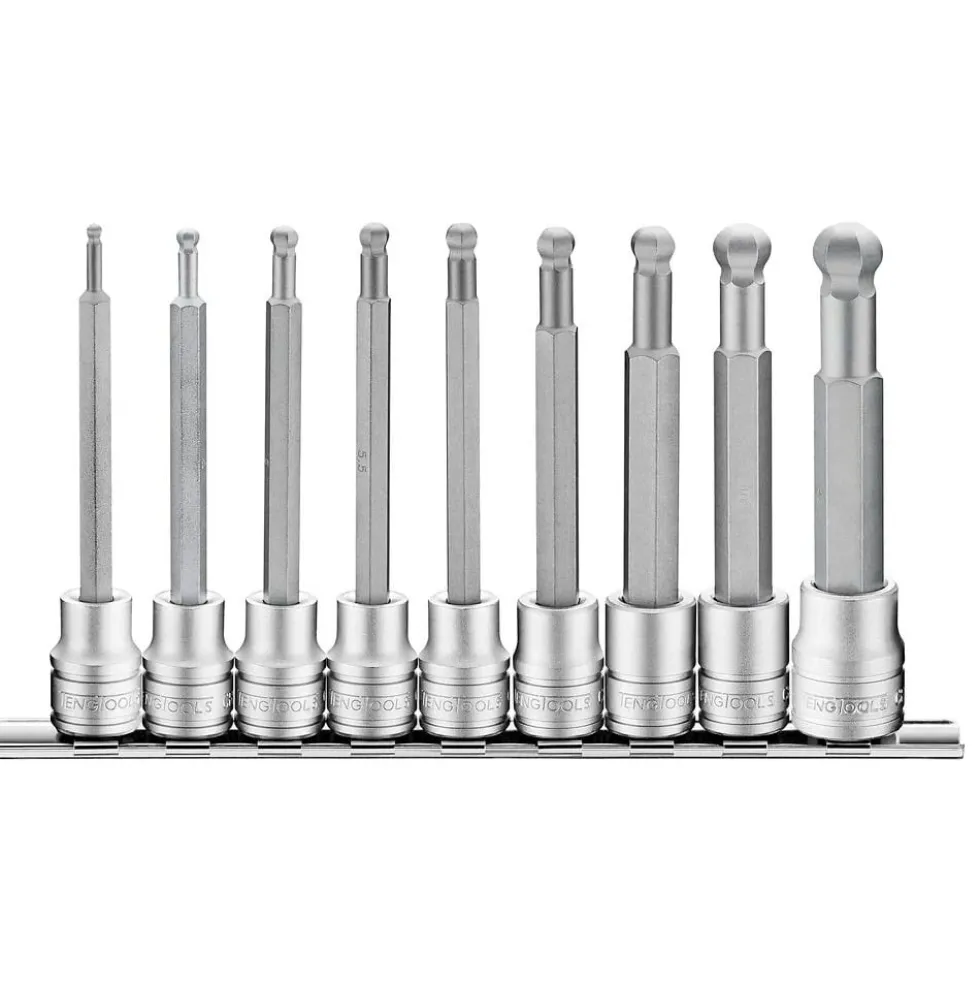 Jogo de Chaves de Caixa 3/8" com Ponta HEX 9pcs Tengtools M3809HBN