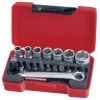 Jogo de Chaves de Caixa 1/4" e Bits 20Pcs Teng Tools T1420