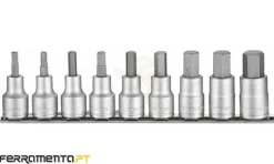 Jogo de Chaves de Caixa Macho 1/2" 9Pcs Teng Tools M-1209-AF