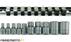 Jogo de Chaves de Caixa Torx 1/4" e 3/8" 10Pcs Teng Tools M-3814